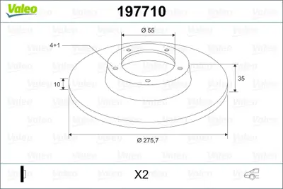 VALEO 197710 Fren Dıskı (Arka) (X2) Mazda Mx-5 Iı N0YY26251B