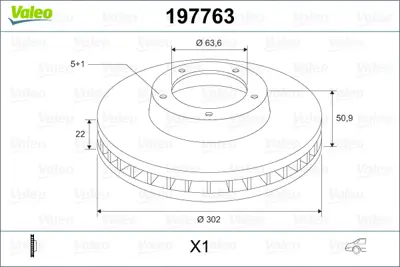 VALEO 197763 Arka Fren Aynası Volvo Xc60 D3 D4 D5 2.4d 2.0t 3.2 T5 T6 2008 2013 Cap 302x5dl 31471033