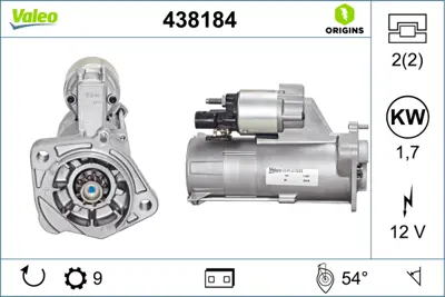 VALEO 438184 Mars Motoru 12v 9 Dıs A4 A6 Passat 1,9 / 2,0 68911024LX