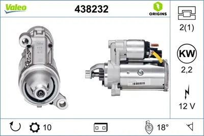 VALEO 438232 Mars Motoru 12v 10 Dıs Audı V6 V8 Tdı (B8 / D4 Motor) 59911022X