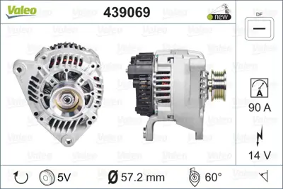 VALEO 439069 Alternator 12v 90a Audı A4 A6 1,6 / 1,8 58903018B 58903018BX