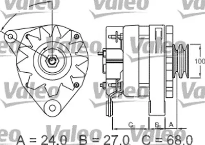 VALEO 439099 Alternator 12v 70a A13n276 