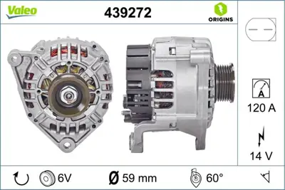 VALEO 439272 Alternator 12v 120a Audı A6 S6 A8 77903015H