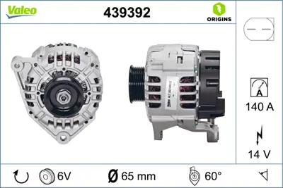 VALEO 439392 Alternator 12v 140a A4 A6 Passat 2,5 Tdı / 3,0 / 3,2 78903016AC 78903018AX