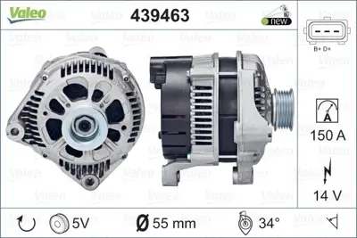 VALEO 439463 Alternator 12v 150a Range Rover 3,0tdı (02 12) YLE000051 YLE500180E