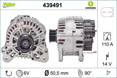VALEO 439491 Alternator 14v 110a A1 A3 Altea Ibıza Toledo Fabıa Octavıa Rapıd Roomster Eos Golf V Vı Jetta Passat 3C903023B 3C903023DX