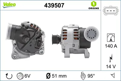 VALEO 439507 Alternator 12317551253