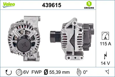 VALEO 439615 Alternator 12v 115a Fıat 51784843