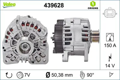 VALEO 439628 Alternator Laguna Iıı 2,0 16v 8200846074