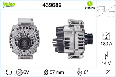 VALEO 439682 Alternator (14v 180a) S-Class W221 S 400 Hybrid 09>13 A0141542802