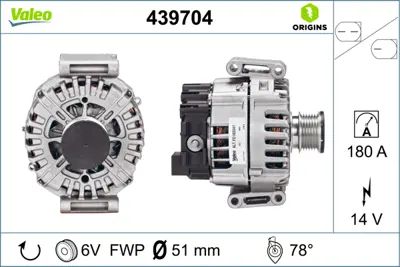 VALEO 439704 Alternator Mercedes E (Om651 Mot.) A0141543902
