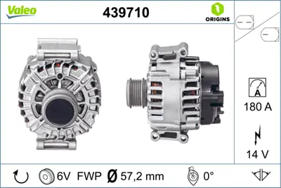 VALEO 439710 Alternator Audı A4 2.0 Tfsı 6H903017DX