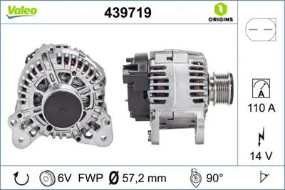 VALEO 439719 Alternator Vw 3P903023FX