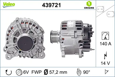 VALEO 439721 Alternator Vag 3P903023B 3P903023HX