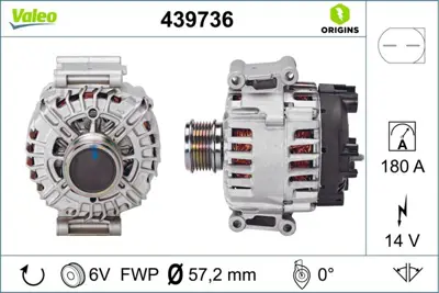 VALEO 439736 Alternator Transporter V 2,0 2011> 6J903023PX