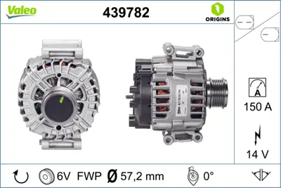 VALEO 439782 Alternator 12v 150a A6 2.0 Tfsı 11>16 6H903017SX