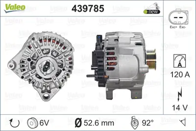VALEO 439785 Alternator Start-Stop (14v 120a) Smart Fortwo Coupe (451) 07> A1329060026