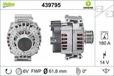 VALEO 439795 Alternator 12v A4 A5 Q5 3,0 08> 6E903019EX