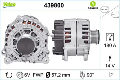 VALEO 439800 Alternator A4 A5 A6 A7 Q5 3,0 08> 59903018Q 59903018RX