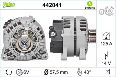 VALEO 442041 Alternator Berlıngo Iı Berlıngo Iıı C4 C4 (B7) Ds4 C3 C3 Iı C5 Iı Xsara Iı P307 P 9801895380 A3TB2691