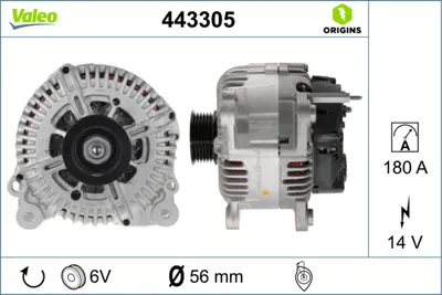 VALEO 443305 Alternator 12v 180a A6 09>11 Q7 07>09 59903016PX