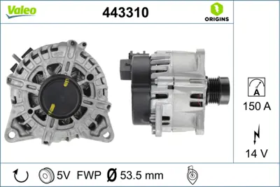 VALEO 443310 Alternator (14v 150a) Glb-Class X247 18> A-Class W177 18> B-Class W247 18> A0009068106