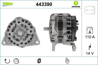 VALEO 443390 Alternatör Fıat Group 504385137