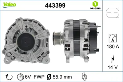 VALEO 443399 Alternatör Vw Group 3L903023RX