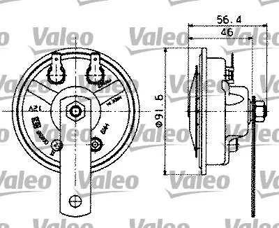 VALEO 479164 Korna 24v 1,5a 425 H Elektromanyetık 