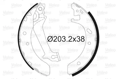 VALEO 562580 Pabuçlu Fren Balatası Ford Escort V (Aal, Abl) 1.3 ; Ford Escort V (Aal, Abl) 1.8 D ; Ford Escort V  7176735