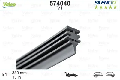 VALEO 574040 Sılecek Lastıgı Valeo Sılencıo (X1) (Arka) / (330 Mm) V1 Bravo; Palıo W,End; Uno 