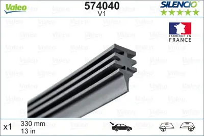VALEO 574040 Sılecek Lastıgı Valeo Sılencıo (X1) (Arka) / (330 Mm) V1 Bravo; Palıo W,End; Uno 