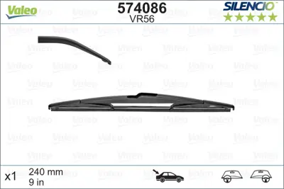VALEO 574086 Arka Sılecek Swf (240 Mm) 4008-Swıft-Agıla-C4 Aırcross 1607676680 287901LA0A 3834063J00 4701579 71768014 8253A093 D11C67330