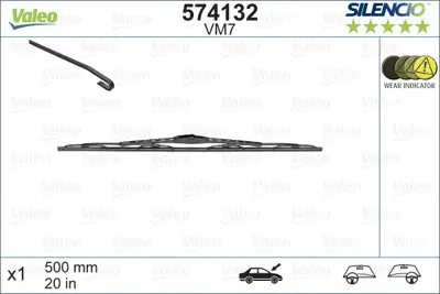 VALEO 574132 Silecek Sılencıo 50 Cm X1 Vm7 Cıtroen A4 Bmw E83 X3 Mondeo Prımera Dacıa Fıat Renault Pejo Volvo 28890JF31A 31276593 61610039697 7711172853 GJA8960BB
