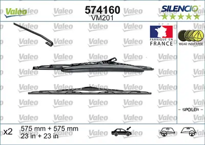 VALEO 574160 Silecek Sılencıo 57.5 57.5 Cm X2 Vm201 Saab 9.5 98 