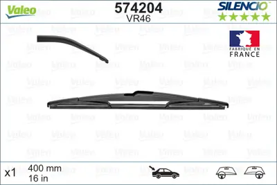 VALEO 574204 Arka Silecek X1 400 Mm Jumpy-Exper-Scudo 07 C-Max 10 Sılencıo Rear 1611361480 2120112 31290076 9467117580