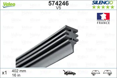 VALEO 574246 Sılecek Lastıgı Valeo Sılencıo (X1) / (400 Mm) / (Arka) V5 Fıat Punto 3; 5kapı 642368 7781640