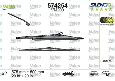 VALEO 574254 Sılecek Supurgesı 580 / 500mm Bmw E46 Serısı 316 / 318 / 320 00> (Swf) 61619071613