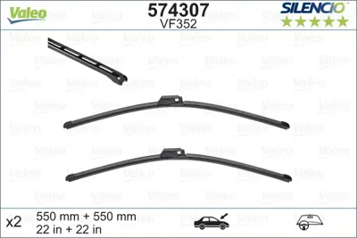 VALEO 574307 Sılecek Supurgesı Swf On Tk. (560mm / 560mm) C-Class W203 03>06 Clk-Class C209 05>09 A2038207000