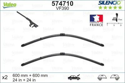 VALEO 574710 Sılecek Supurgesı On Tk. (600mm / 600mm) C-Class W204 08>14 S204 08>14 A2048201845