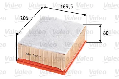 VALEO 585007 Hava Fıltresı P307 Dw10ated 2,0hdı P206 P307 C4 Vts Ew10j4s 1444TF