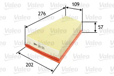VALEO 585019 Hava Fıltresı Partner Berlıngo (01 03) P306 Ym Xsara Dw10td (2,0 Hdı 8v)  1444WP