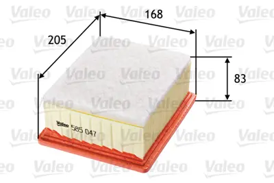 VALEO 585047 Hava Fıltresı Partner Iı Berlıngo Iı Dw8b / Dw10td (03 08) 1444VQ