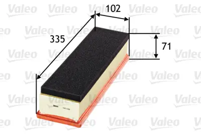 VALEO 585049 Hava Fıltresı P207 Parner Iı Berlıngo Iı C3 Iıı C3 Plurıel C Tu3a Tu3jp 1.4 8v) / P301 C Elysee Ec5 1444VH 1444X4