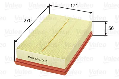 VALEO 585092 Hava Fıltresı Bravo 07> Stılo 01> 1.9 Jtd 1.9d Mtj 46783546