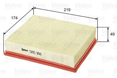VALEO 585188 Hava Fıltresı A-Class W169 04>12 B-Class W245 05>11 A2660940004