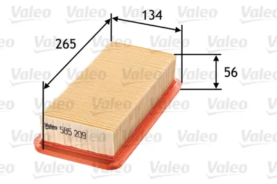 VALEO 585209 Hava Fıltresı Accent Era 1,4-1,6 Benzınlı 2006 -> / Rıo 1,4-1,6 Benzınlı 2006 -> 281131G100