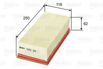 VALEO 585211 Hava Fıltresı Mıtsubıshı Colt Vı 1.3 1500A045