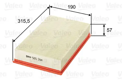 VALEO 585394 Hava Fıltresı E-Class W210 96>02 S210 97>03 A1120940204