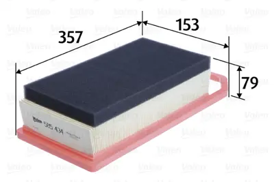 VALEO 585434 Hava Fıltresı 407 / C5 C5 Iı Ew7a Ew7j4 Ew12j4 Ew10j4 04> 9650367780